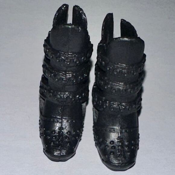 Barbie Other - Modern Barbie Black Open Toe Cut Out Ankle Boots Heels Shoes Mattel